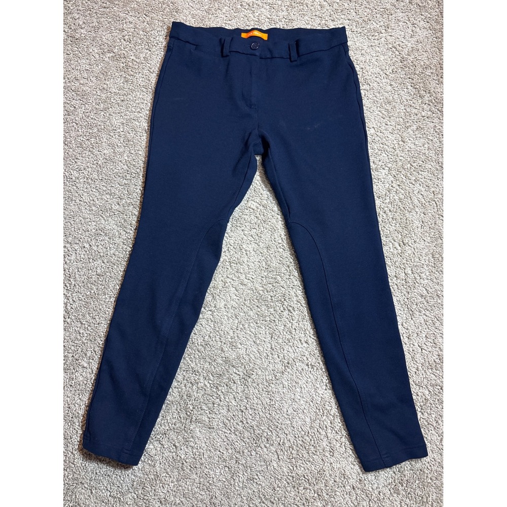 Joe Fresh Navy Blue Equestrian Riding Pants Stretch Knit Slim Fit Women Size 8